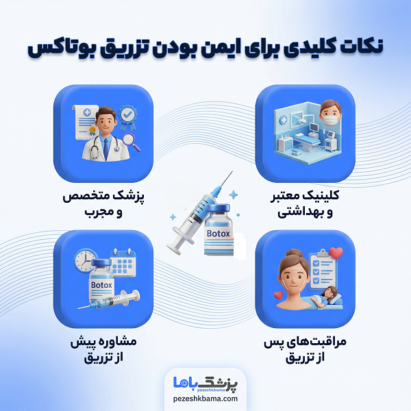 نکات کلیدی برای ایمن بودن تزریق بوتاکس