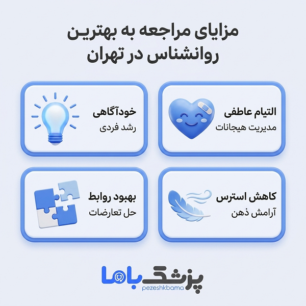 مزایای مراجعه به بهترین روانشناس در تهران