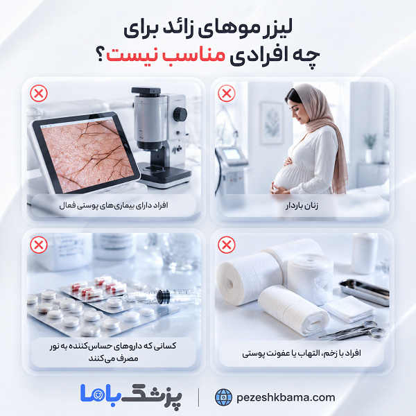 لیزر موهای زائد برای چه افرادی مناسب نیست؟
