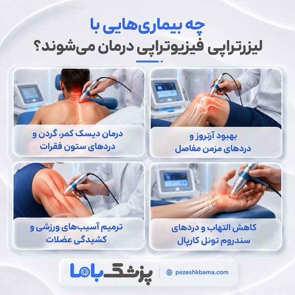 چه بیماریهایی با لیزرتراپی فیزیوتراپی درمان میشوند؟