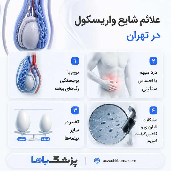 علائم شایع واریکوسل در تهران