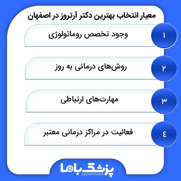 خدمات درمانی بهترین دکتر آرتروز در اصفهان