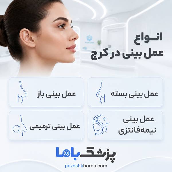 انواع عمل بینی در کرج