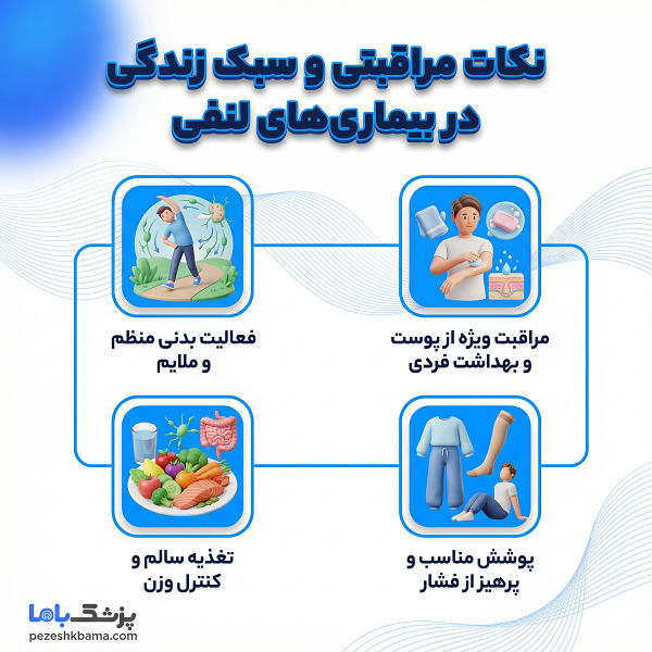نکات مراقبتی و سبک زندگی در بیماریهای لنفی