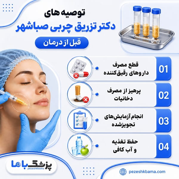 توصیه های دکتر تزریق چربی صباشهر قبل از درمان