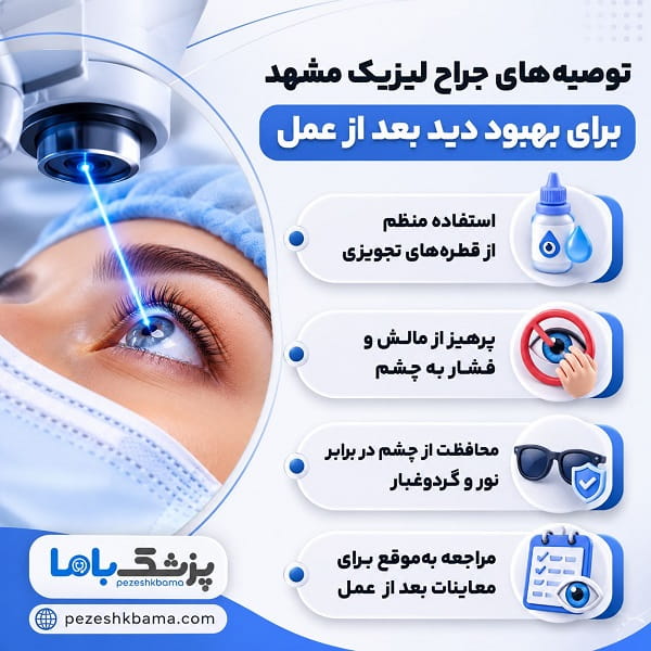 توصیه های جراح لیزیک مشهد برای بهبود دید بعد از عمل