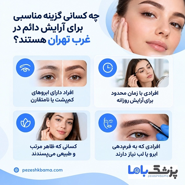 چه کسانی گزینه مناسبی برای آرایش دائم در غرب تهران هستند؟