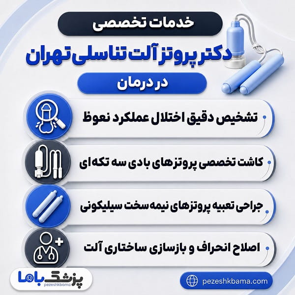 خدمات تخصصی دکتر پروتز آلت تناسلی تهران در درمان
